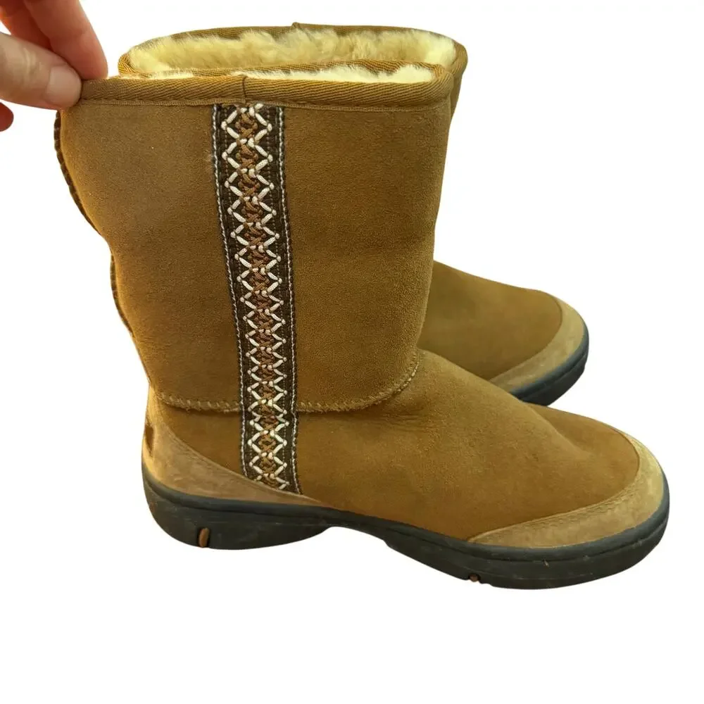 Vintage Ugg Australia Women's Ultimate Tasman embroidered boots Rare Y2K  sz 6